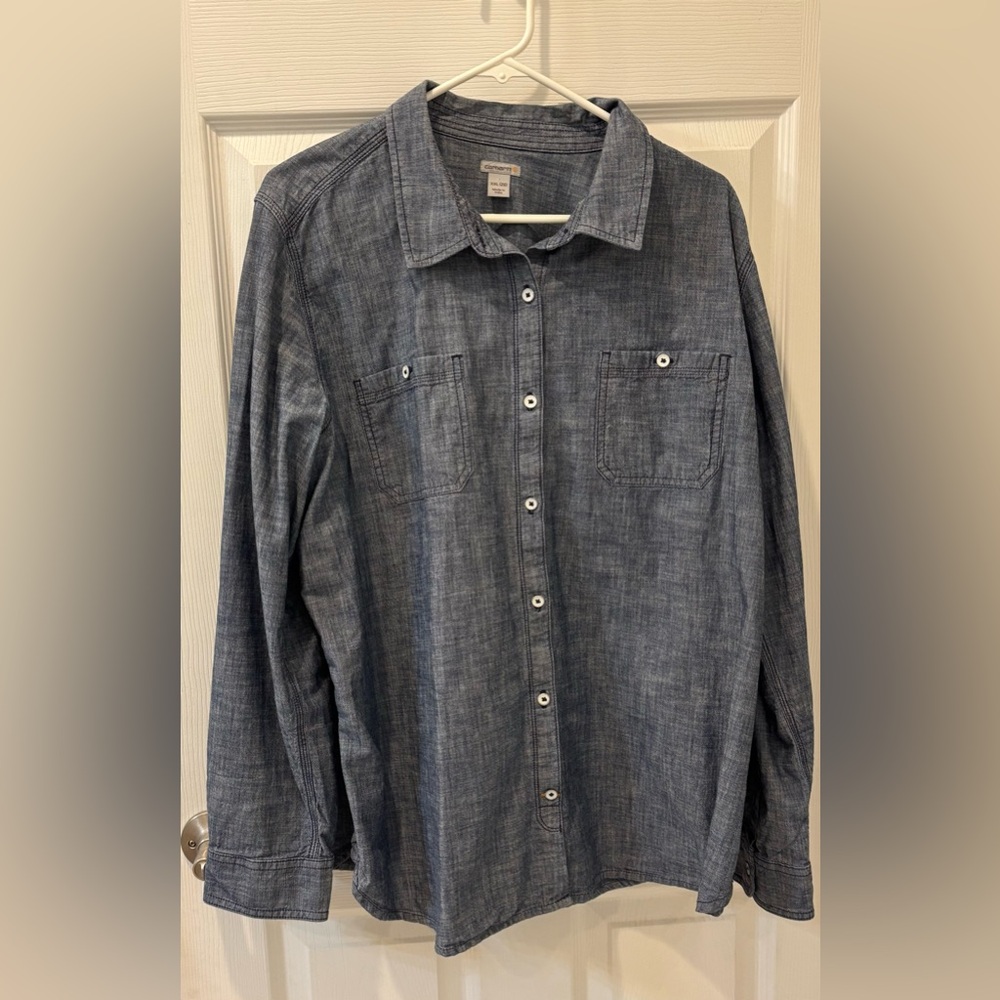 Carhartt Chambray Button-Up Shirt -‎ Blue